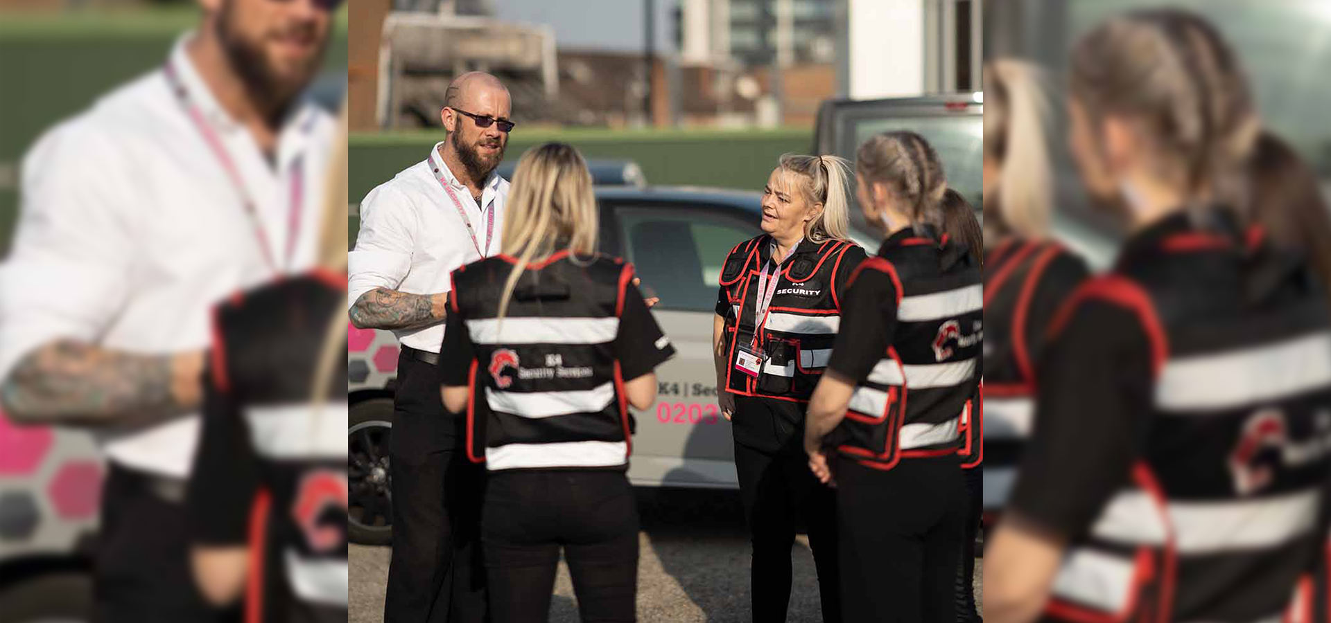 Our supervisor overseeing and supporting our women security operatives, ensuring they perform at their best in the field.
